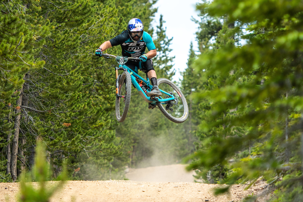 Richie held it low and fast over the last big table top on stage 2.