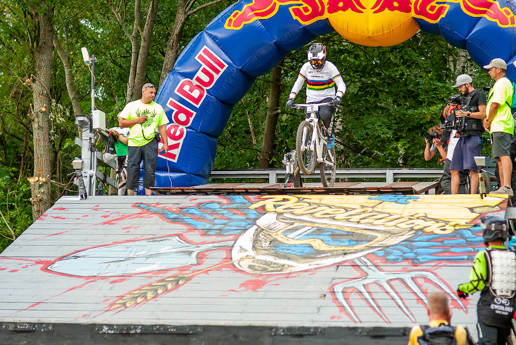 Open practice and qualifying during round 2 of The 2019 4X Pro Tour at JBC Bike Park, Jablonec Nad Nisou, , Czech Republic on July 19 2019. Photo: Charles A Robertson