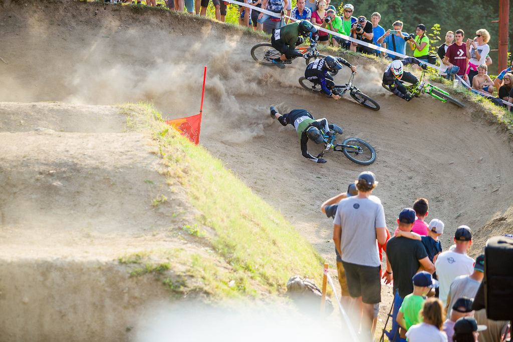 Practice and racing during round 2 of The 2019 4X Pro Tour at JBC Bike Park, Jablonec Nad Nisou, , Czech Republic on July 20 2019. Photo: Charles A Robertson
