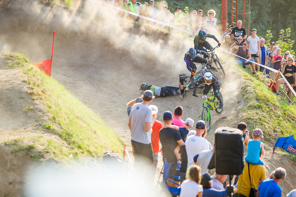 Practice and racing during round 2 of The 2019 4X Pro Tour at JBC Bike Park, Jablonec Nad Nisou, , Czech Republic on July 20 2019. Photo: Charles A Robertson