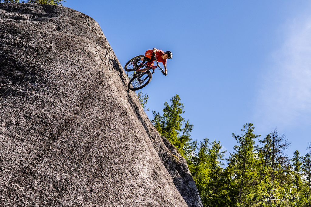 Dropping in to what is the steepest rock in the Sea to Sky