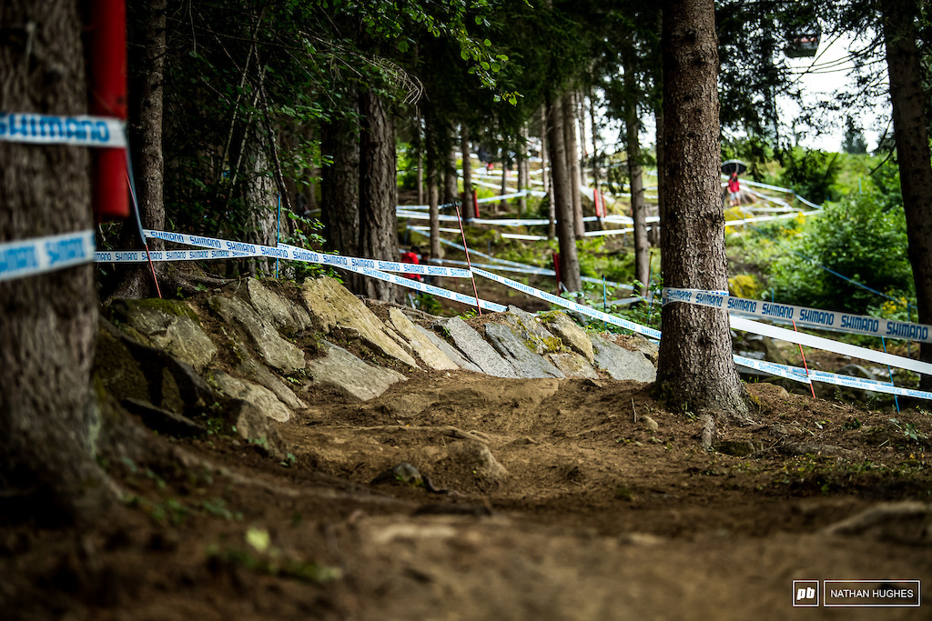A nice relaxing berms made of wet, jagged slabs.