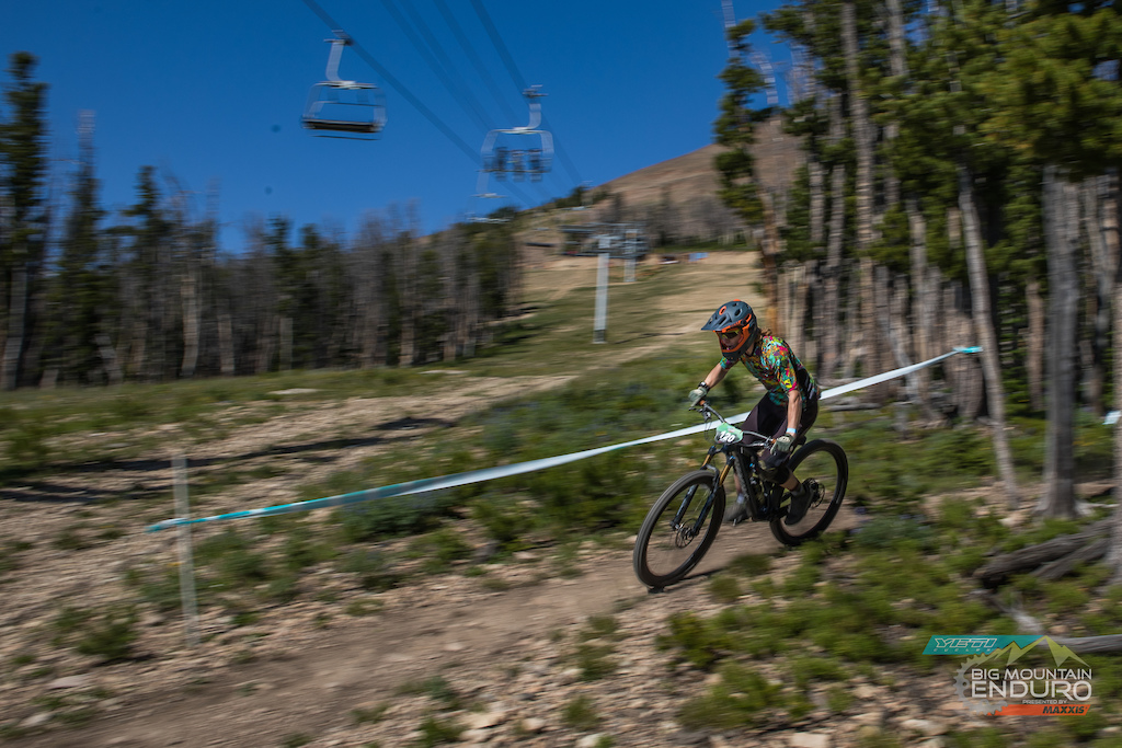 Tram riders were able to watch riders as they criss-crossed their way down. Luther Neilson goes into Day 2 with a comfortable 3rd place in Amateur 21-39 Men.