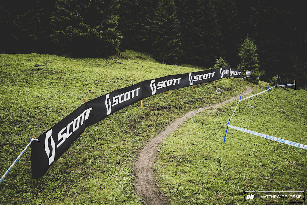 The climb up out of the chute into the back side.