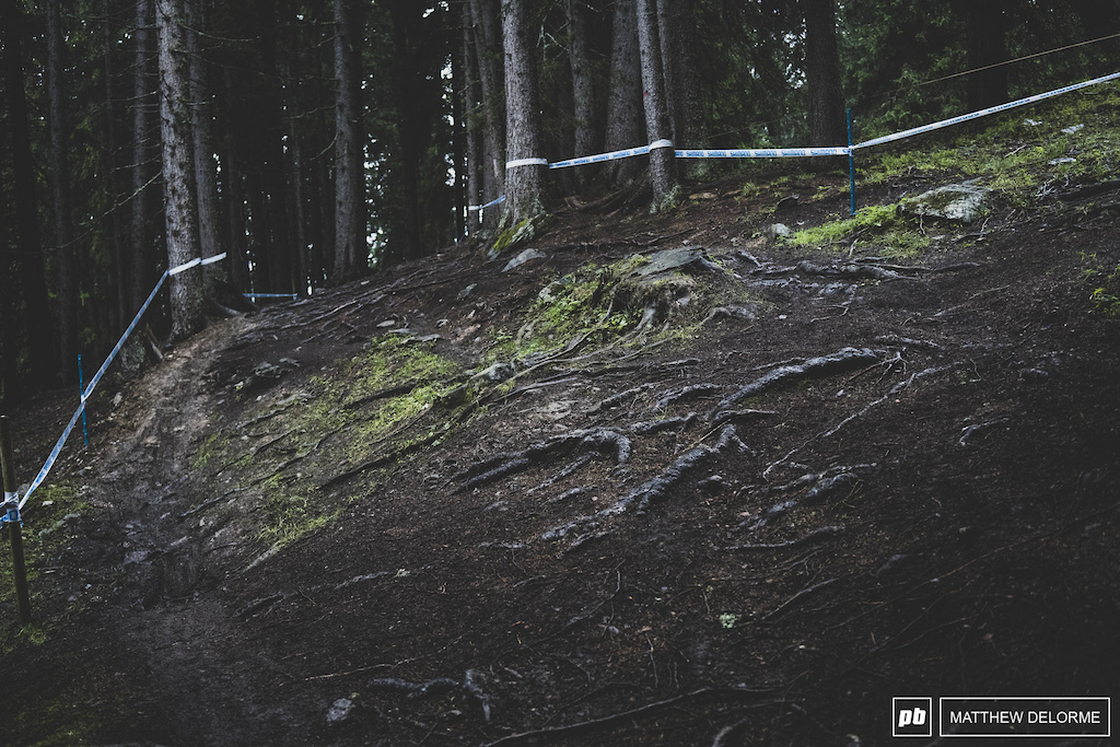 This is not a descent. It is the climb that Kate Courtney made her move and got away from Annika Langvad at Worlds last year.