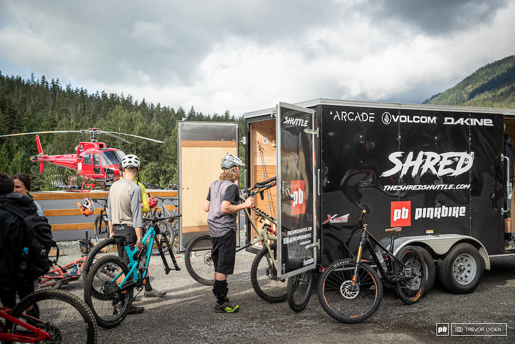 The Shred Shuttle.  Half of our crew boarded the bus and took a short drive to Pemberton to go on a different ride.