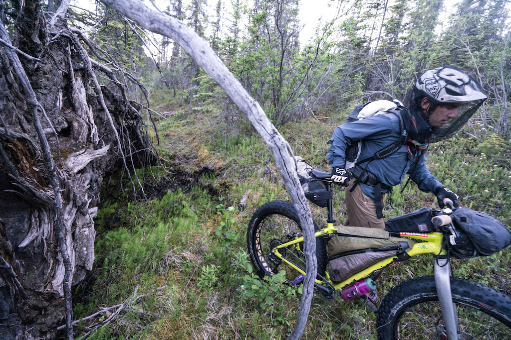 Jon Bailey on a bikepacking tour through the Alaska bush.