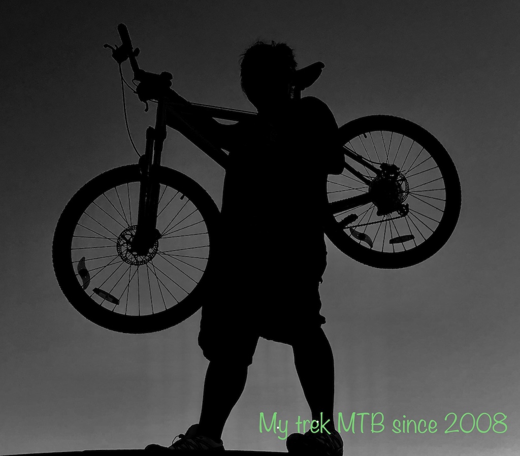 Me with my 11 year old  hardtail Trek 4300
