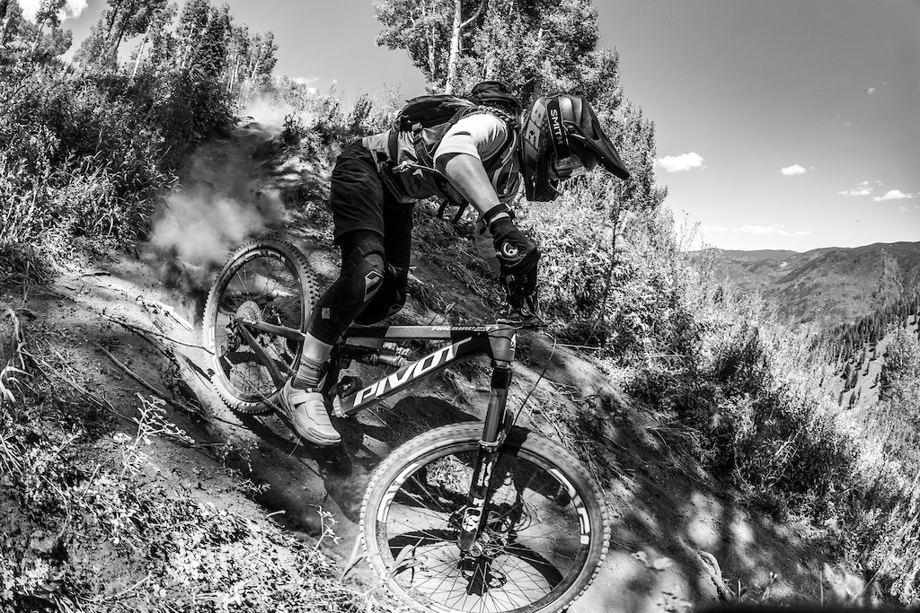 Lia on the steeps at Aspen stage 5.