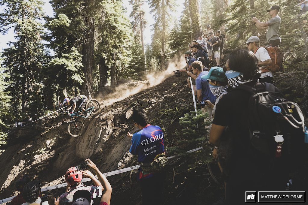 Richie Rude continues his assault here in Tahoe and sits in first after day one, but Sam Hill is nipping at his heels.