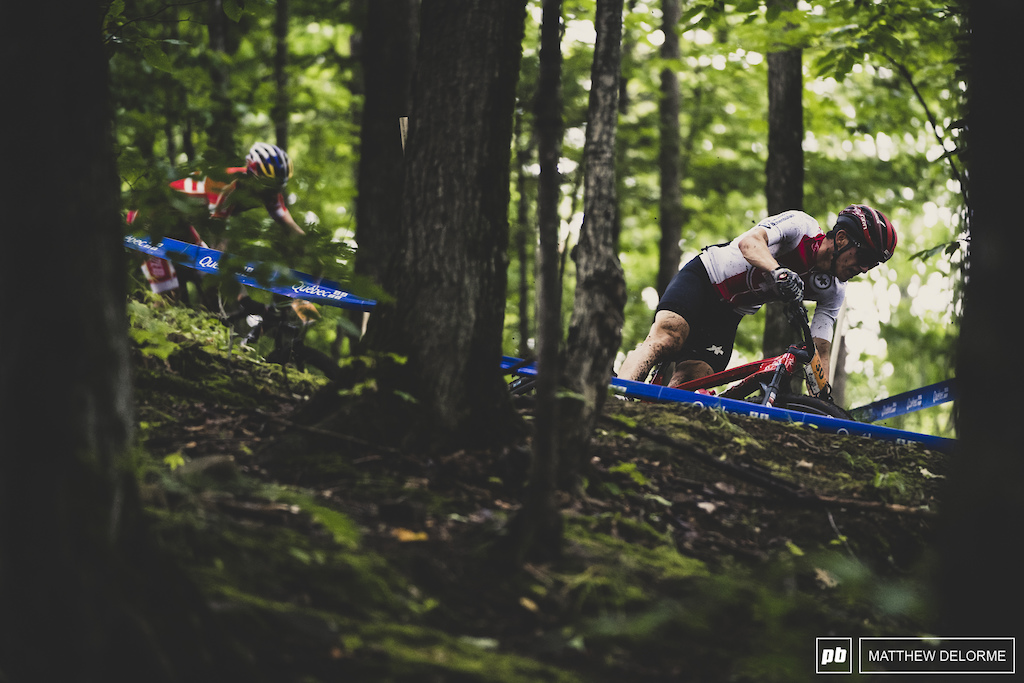 Vital Albin took third today on the slippery Mont Sainte Anne course.