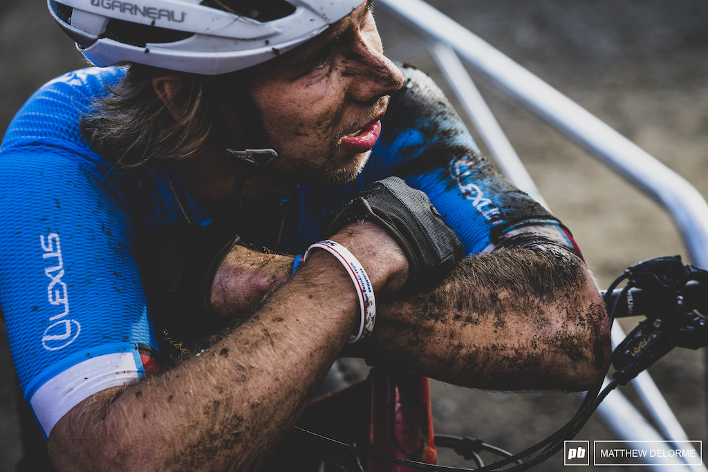 A little mud and a bit of blood was what many a rider came across the line wearing today.
