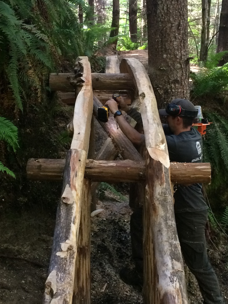 Building the creek crossing on Happy Hour