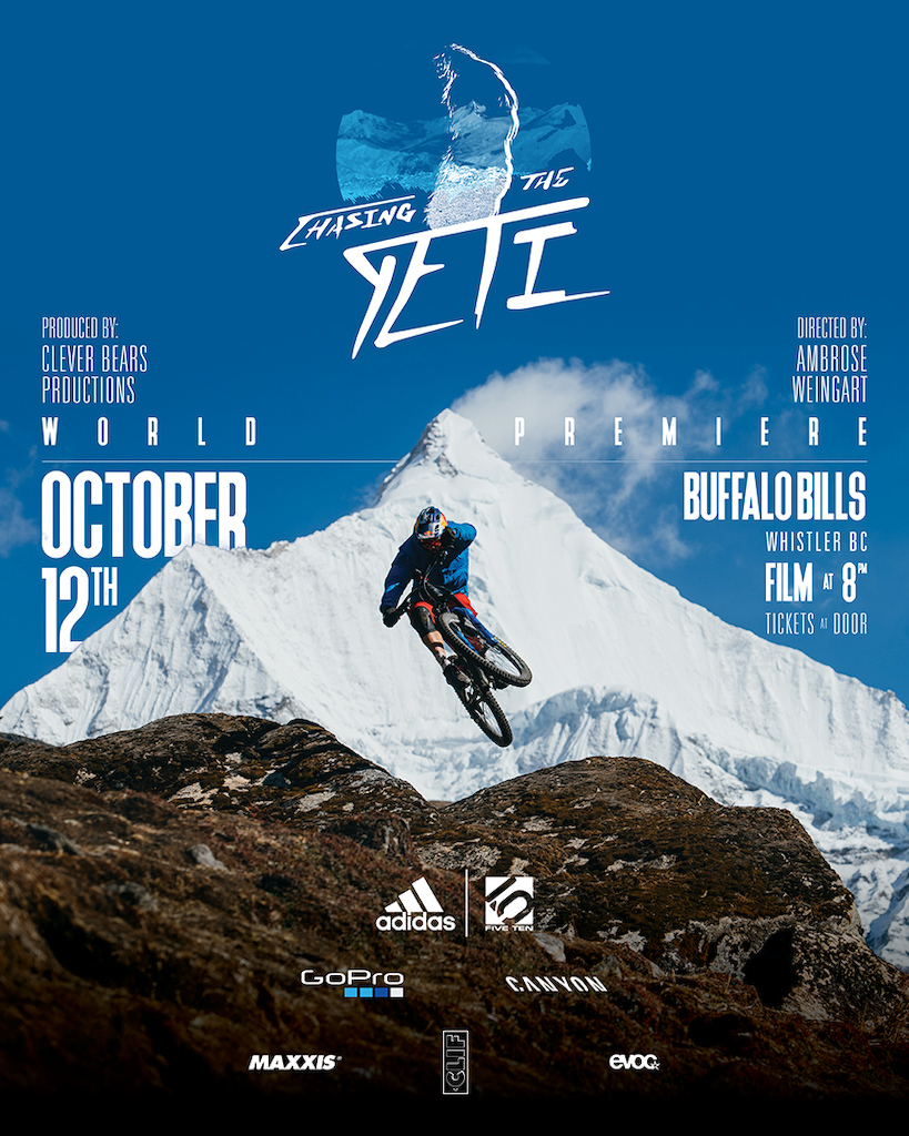 Chasing The Yeti Whistler Premiere Saturday October 12th