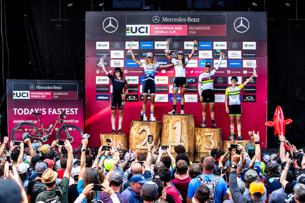 During the 2019 UCI MTB World Cup finals, Snowshoe, West Virginia, USA.