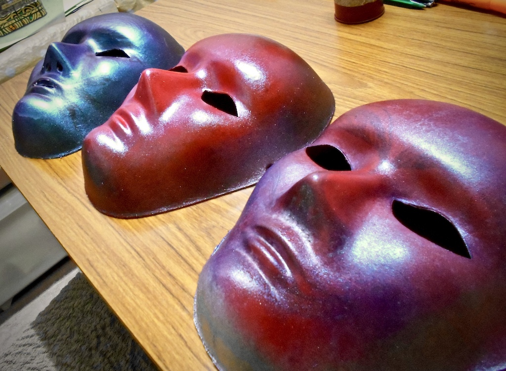 Halloween masks freshly painted!