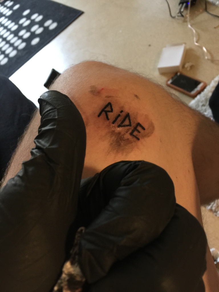 RideOrDie tattoo, after 10 years break im super hyped to be back riding downhill bike again, not just bmx stuff.