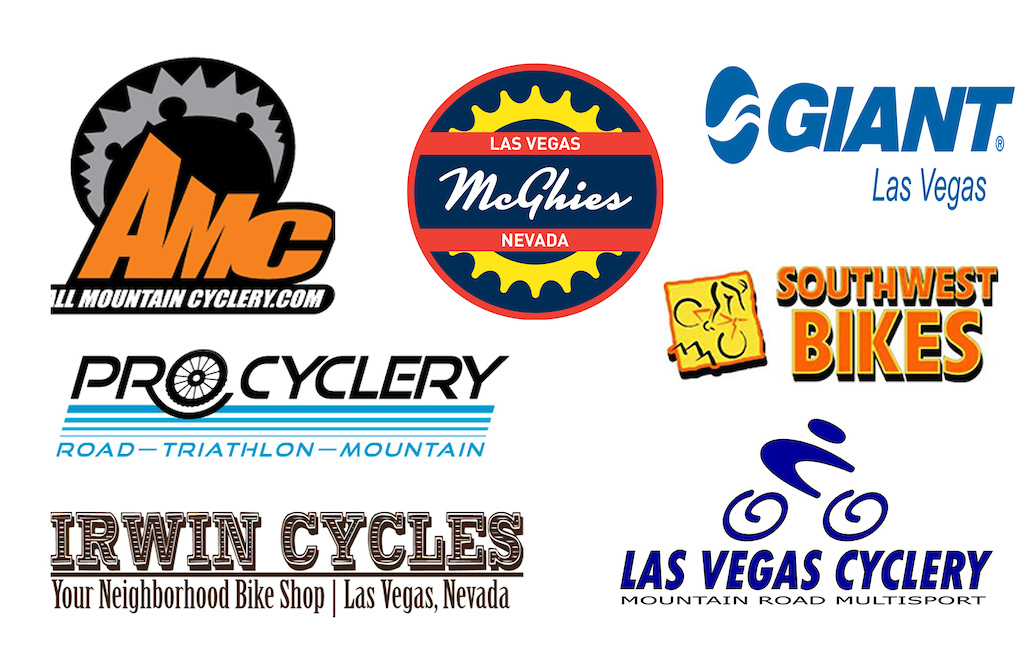The Las Vegas bike shops that contributed $200 each towards the cash purse for the DVO Diamond Enduro