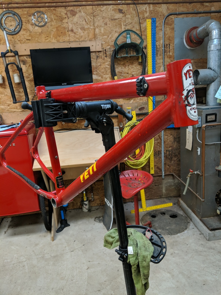 Next project, Old School Yeti being turned into a pump track bike