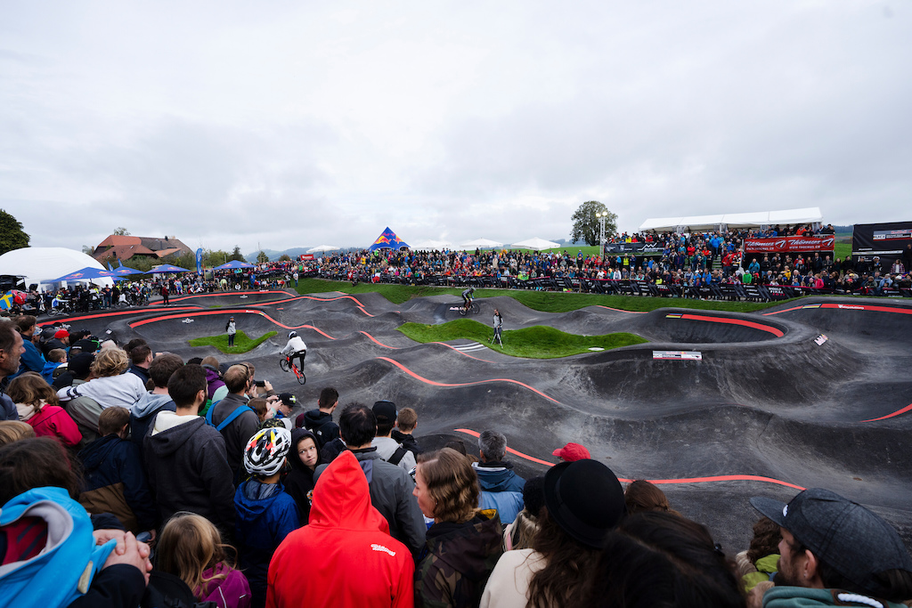 Venue of the Red Bull Pump Track World Championship World Final in Bern, Switzerland on October 19, 2019. // Christian Haukeli / Red Bull Content Team // AP-21X1K82HN1W11 // Usage for editorial use only //