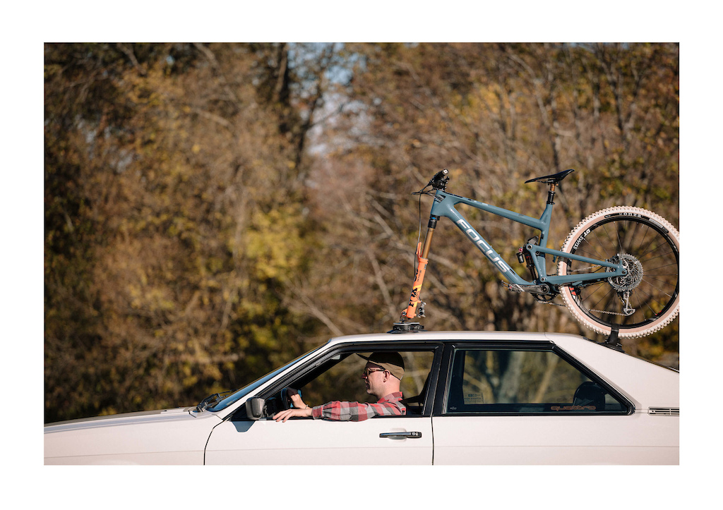 German mountain biker Fabian Scholz escapes from the bustling city of Stuttgart after work with his 1989 Audi Quattro to find silence and solitude in the woods while riding bikes.