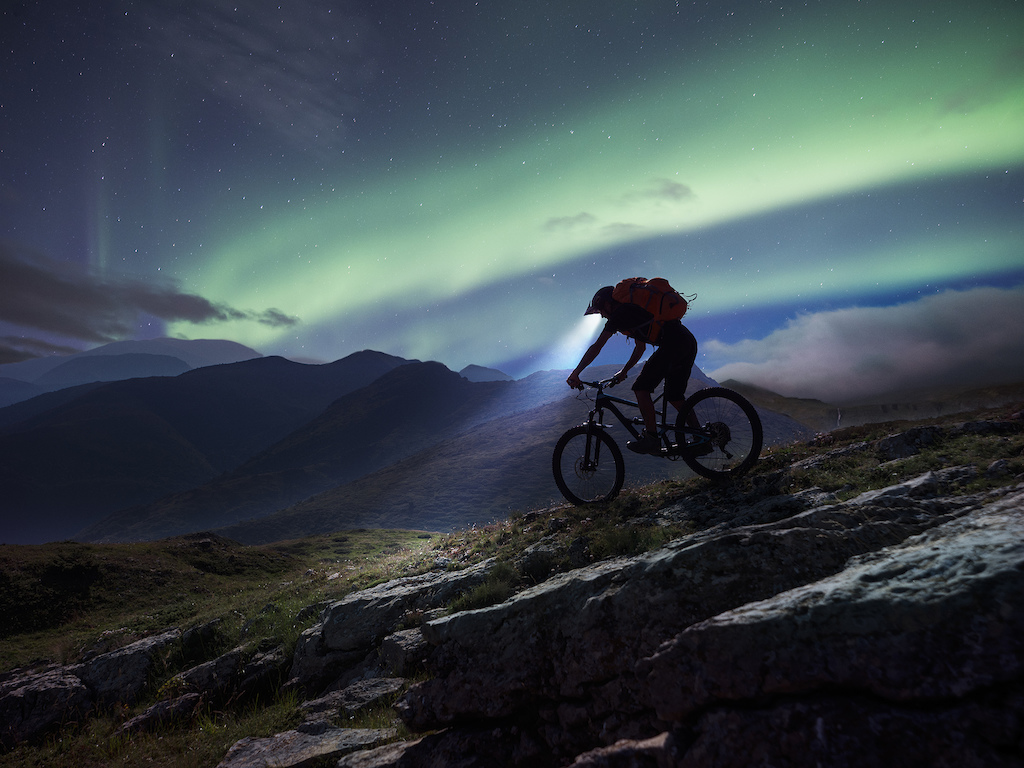Free ride under north lights in Iceland.