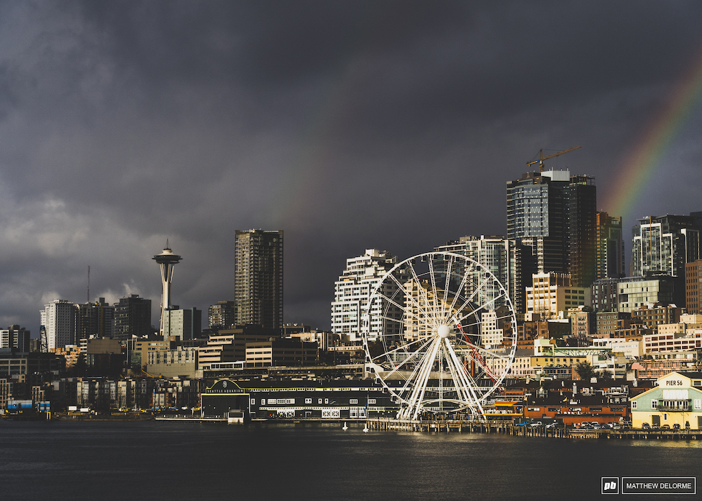 Rainbows, Ferris Wheels, and Space Needles.  Seattle has one hell of a skyline.