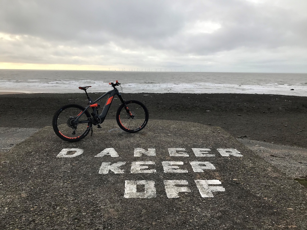 Very windy ride out for cardio. looking out over the Irish sea with the Walney 4 wind farm in the distance.