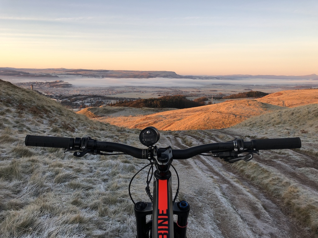 Returning from pre-dawn raid on Dumyat, Stirling, in early december 2019 - as cold as it looks.