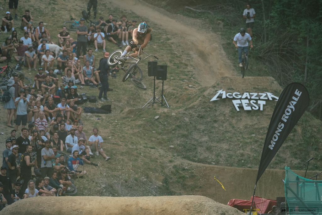 Celebrating Kelly McGarry at McGazza Fest 2020 in Queenstown, New Zealand