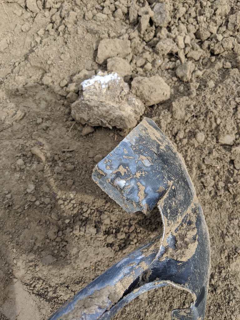 Broke the metal part of shovel in three places, fist time having that happen