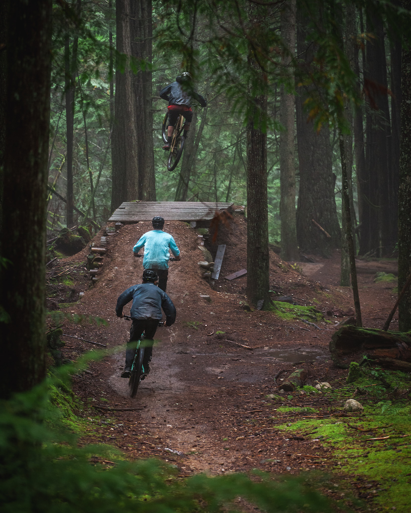 A typical wet winters ride on one of Robert Creeks sort after trails.