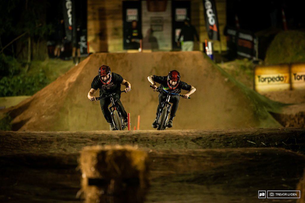 Are we seeing double? Nope, it's teammates and good friends Tommy and Colin Hudson battling it out for first and second place.