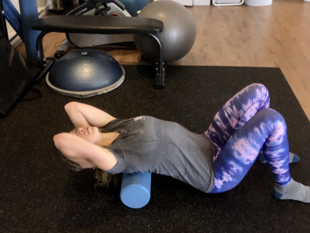 Foam rolling for thoracic mobility