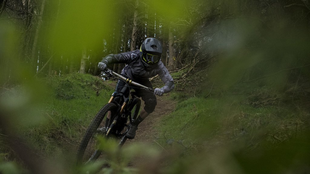 Rob Williams riding the burnt woods of Risca, South Wales