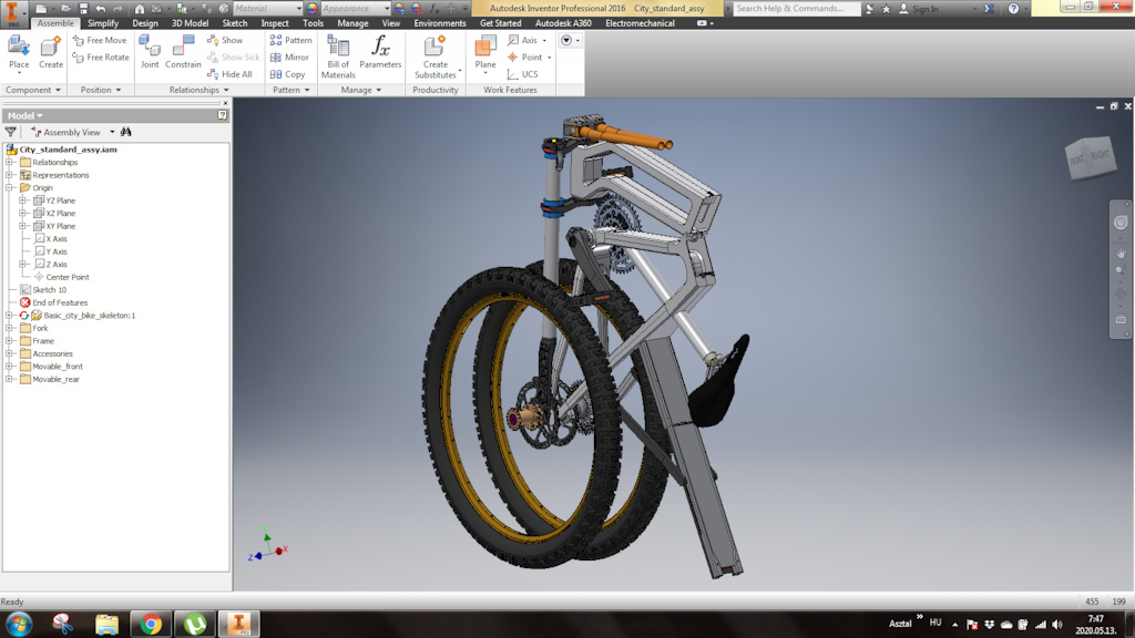 New project I'm working on: Folding city bike
Sill in development phase, some components missing