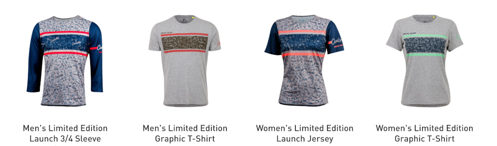 PEARL iZUMi recently partnered with athlete Jeff Lenosky and artist Taj Mihelich to spread the word about Can d Aid an organization that encourages kids to reduce screen time and opt outside through the Treads Trails program. The collection includes two men s shirts and two women s shirts.
