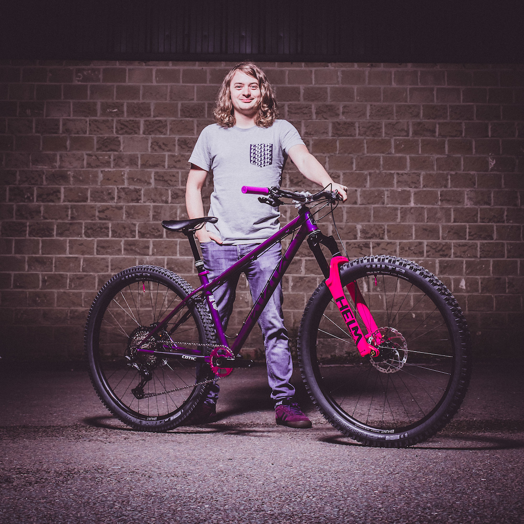 Sam The Demo Man's Pink and Purple Cotic SolarisMAX by cotic-bikes