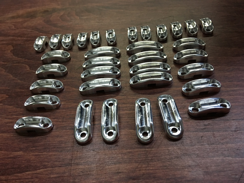 Custom made cable guides to allow for a full-length cable housing.