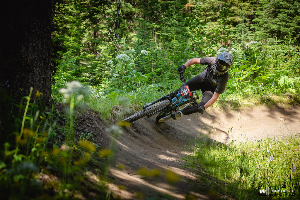 Trevor Burke putting his vast experience of bike park riding to good use here at SilverStar