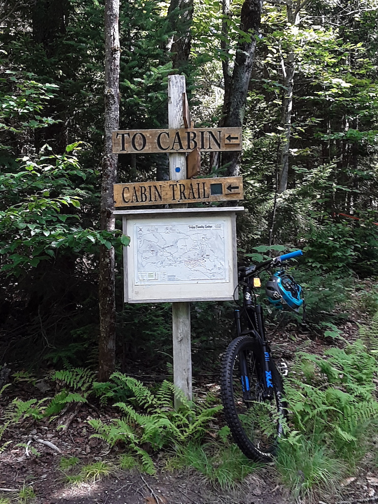 near cabin trail