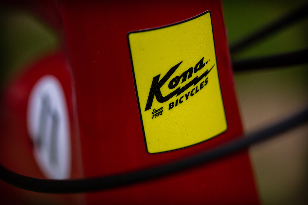 Took a Kona logo from a T-shirt and put it into a Ferrari-esque shield, minus the Italian colours on top.