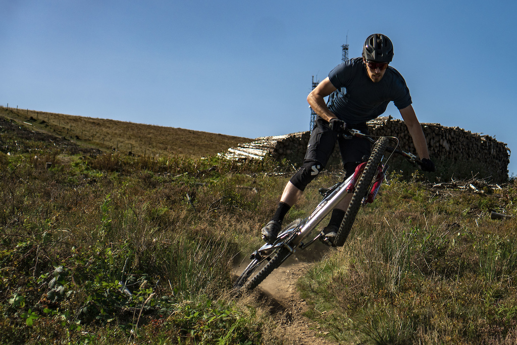 Leigh Johnson, Riding the G&T Trail at Afan Masts.