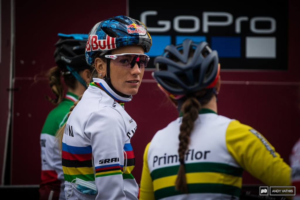 Pauline Ferrand Prevot ready to head into the second short track of the week.