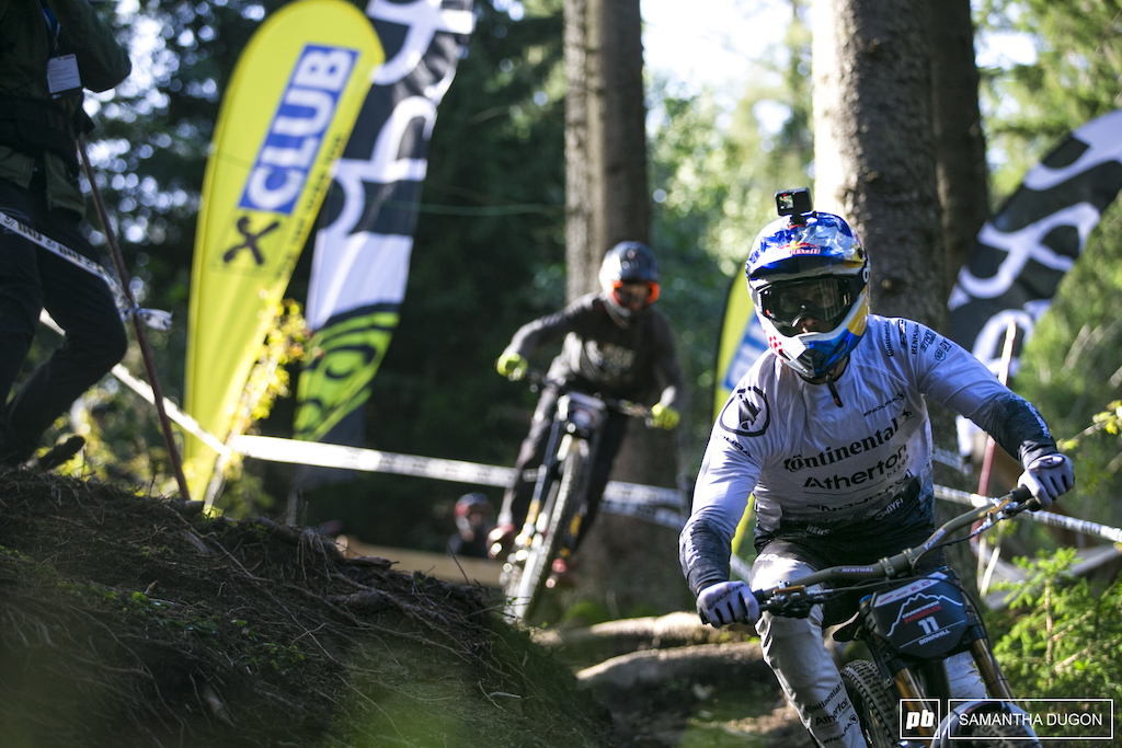 The Atherton crew were on track today, getting in some downhill runs before heading to Leogang.