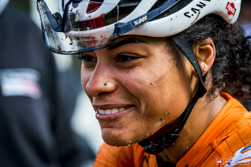 Ceylin Alvarado got in out of the scrum and into a place where she could ride her race and took third.