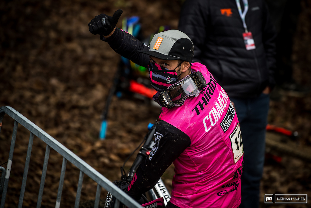 High on his Worlds bronze, mud and steep boss, Remi Thirion hit 2nd place this afternoon.