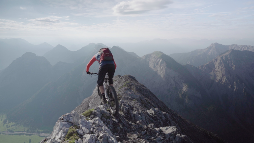 Making my way down the ridge