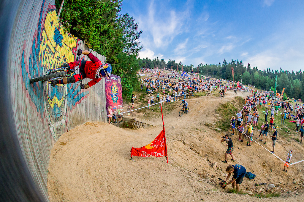 Practice and racing during round 2 of The 2019 4X Pro Tour at JBC Bike Park Jablonec Nad Nisou Czech Republic on July 20 2019. Photo Charles A Robertson