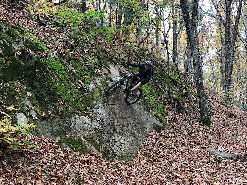 riding a  cool rock in milford oct. 28th 2020 ride with Mark.